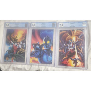 🔑🔥1st "Virgin" BKS Netflix Ultraman 1 2 3 FULL SET CGC 9.4 GetBagCard! 193 194
